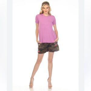 Johnny Was Purple Tee